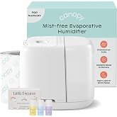 Canopy Nursery Humidifier 2.0, White, 2.5L, 36 Hr, Sleep Light &amp; Aroma Kit