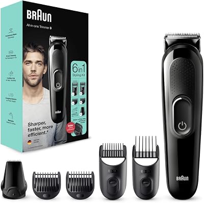 Braun MGK3 6-in-1 Men’s Grooming Kit Beard Hair Trimmer 13 Lengths UK Plug