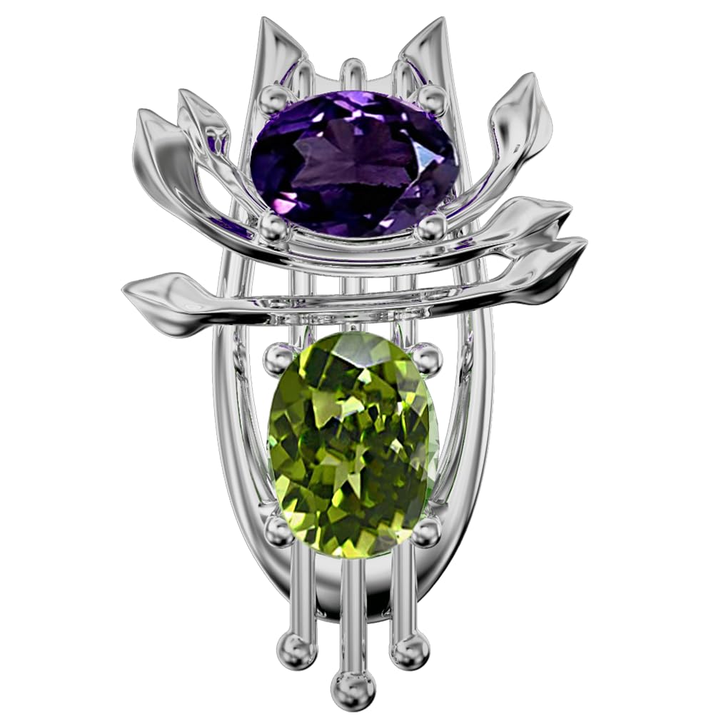 CAIRN Small 925 Sterling silver Charles Rennie Mackintosh brooch for women. Jewellery gift box included. Glow 842AMP d