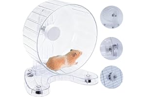 STINZGIE Hamster Wheel, 6.5" Super-Silent Exercise Wheels, Dual-Bearings Quiet Spinner Running Wheels, 3 Installation Methods, Fits Any Hamster Cage, Hamsters Toy for Dwarf Hamsters, Gerbils, and Small Pets.