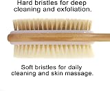 YUNYU Wet & Dry Brushing Body Brush Set 2pc Long Handle Back Scrubber view 2