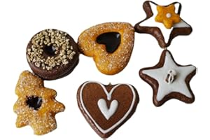 SurpriseSeptember Artificial Fake Biscuits, 6-Piece Realistic Chocolate chip Cookie Set, Simulation Food, Dessert, Party, Home Decoration Toy Prop Model