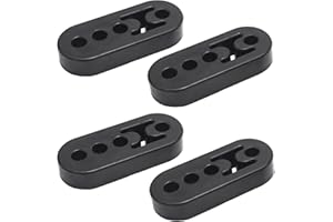 Newnessai 4 PCS 4 Holes 0.47 Inch Rubber Exhaust Hanger, Universal Muffler Mounting Accessory, Suitable for Various Vehicle M
