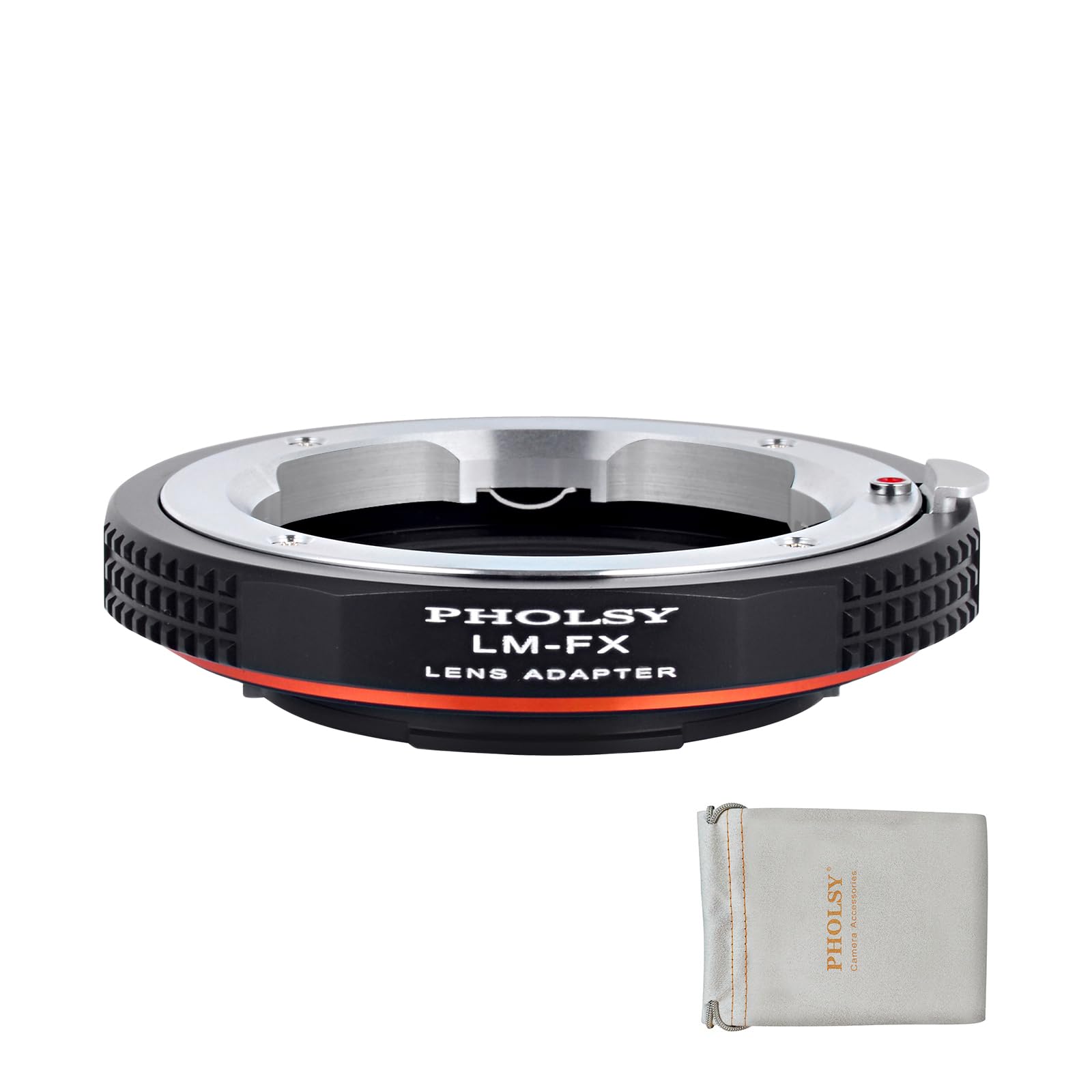 PHOLSY LM to FX Lens Mount Adapter Compatible with Leica M, Zeiss ZM, Voigtlander VM Lens to FX Mount Camera Body Compatible with Fujifilm X-H2S, X-Pro3, X-T5, X-T4, X-S20, X-S10, X-T30II, X-E4 etc.