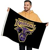 Minnesota State Mavericks College Sports Printed Flag - NCAA Licensed - Super Polyester Knit - School Banner (Black, Purple, Yellow) (2' x 3')