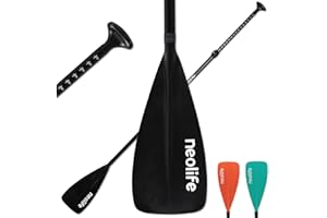 WONITAGO SUP Paddles for Kid with Aluminum Shaft and PP Blade, Floating Stand Up Paddle Board Paddle for Youth and Junior, Adjustable 140-170 cm/55-67 Inches