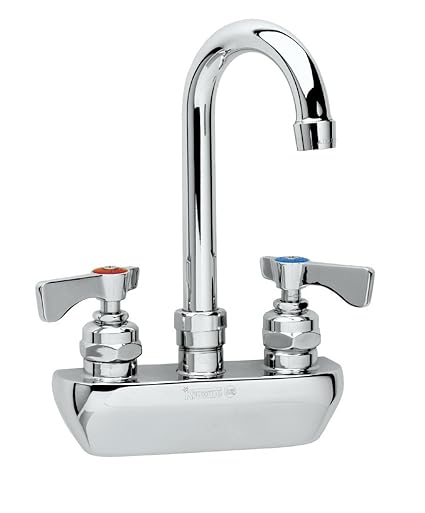 Krowne Royal Series 4 Center Wall Mount Faucet 8 1 2 Gooseneck