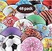 Kicko Folding Paper Fans for Kids - 48 Piece Assortment in Colorful Box - 10 Inch - Easy to Use Chinese Paper Fans for Boys, Girls, Birthdays, Japanese Party Decoration, Party Favors