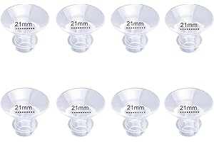 FRUSSONIA Flange Inserts 21mm 8pcs for 17mm-20mm Nipple Size,Fits for Momcozy S12 Pro/S9 Pro/M5,S9/S12/S19/S21/S23,Elvie,Willow,lansinoh,Medela,Spectra,TSRETE,kmaier,MomMed Breastpump 24mm Flange,Down to 21mm