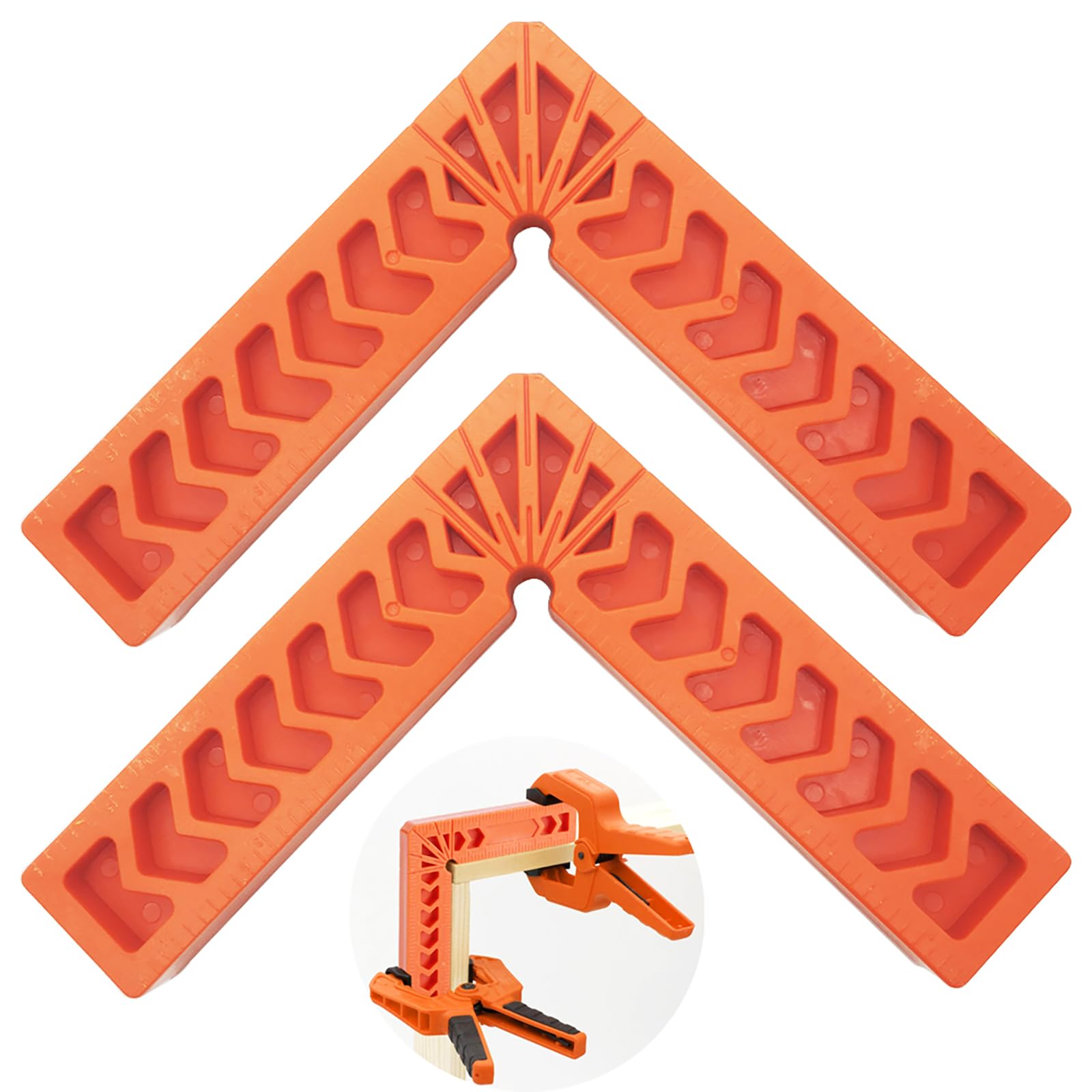 Positioning Squares, CTRICALVER 2 pcs 6" 90 Degree Clamping Squares, Right Angle Clamps, for Picture Frame Box Cabinets Drawers