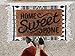 USTIDE Boho Cream & Black Cotton Rug - Washable, Hand Woven Fringe, Farmhouse Bath & Doormat - 2'x3'