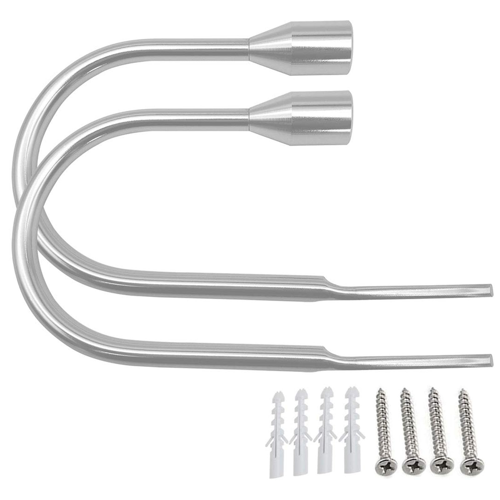 MZMing 2 Pack Chrome Curtain Holdbacks Tieback Hooks Decorative Curtain Tie Back Hooks for Curtains Holder Metal Tie Backs Hook Back