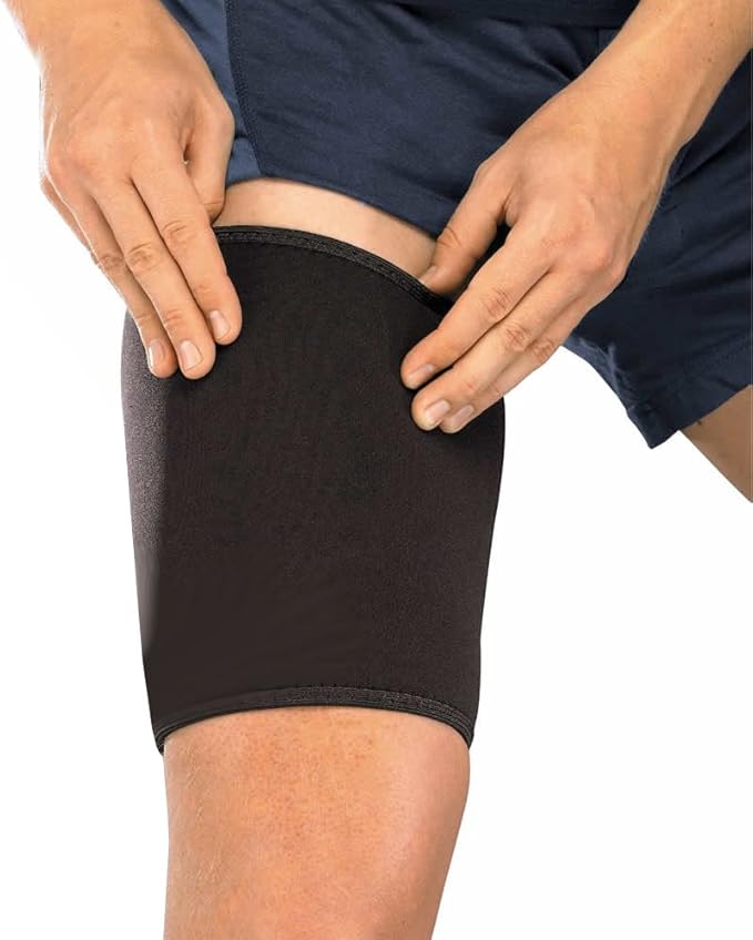 Shop Flash Graduated Compression Thigh Slimming Leg Wraps Men's, Black, Medium