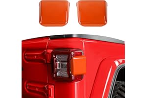JOSHELA for Jeep JL Tail Lights Cover Side Trim Fit for Jeep Wrangler JL JLU 2018-Present Orange Exterior Accessories 2pcs