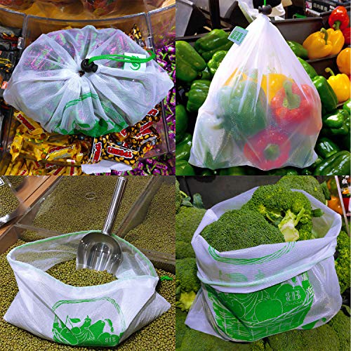 Reusable Produce Bag,BB Brotrade See Through 9 Packs Washable Premium