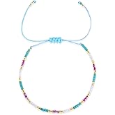 BXDA Seed Beaded Bracelets for Women, Boho Handmade Adjustable Colorful Beads Strand Summer Beach Jewelry Gift.