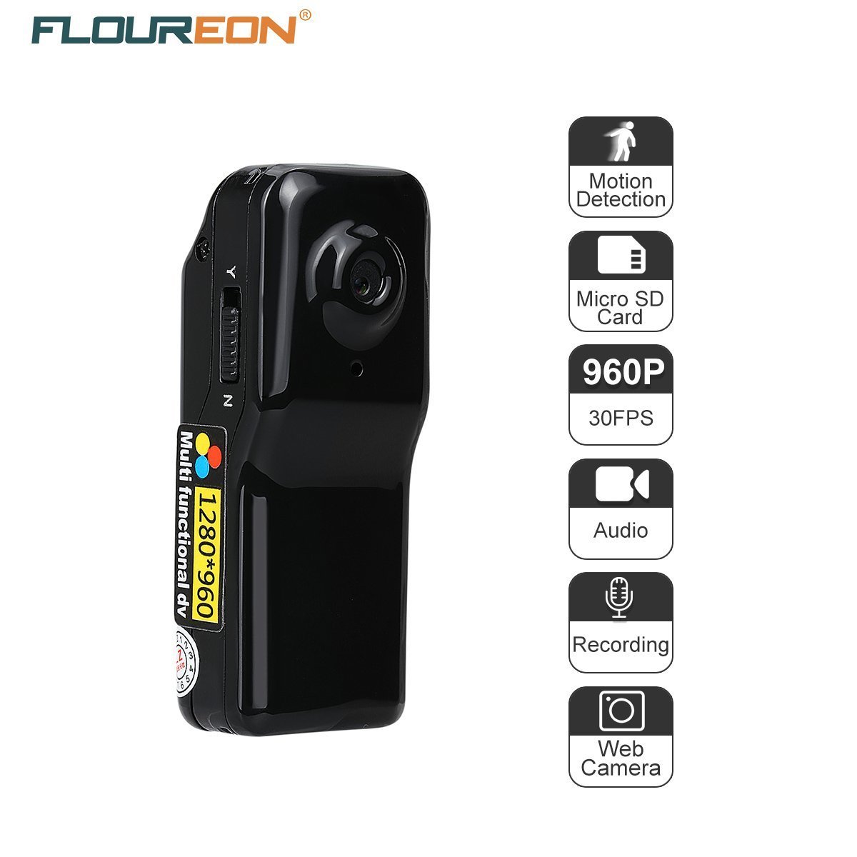 Amazon.com : FLOUREON Mini Camera DV Sports Camcorder Camera Video Audio  Recorder : Camera & Photo