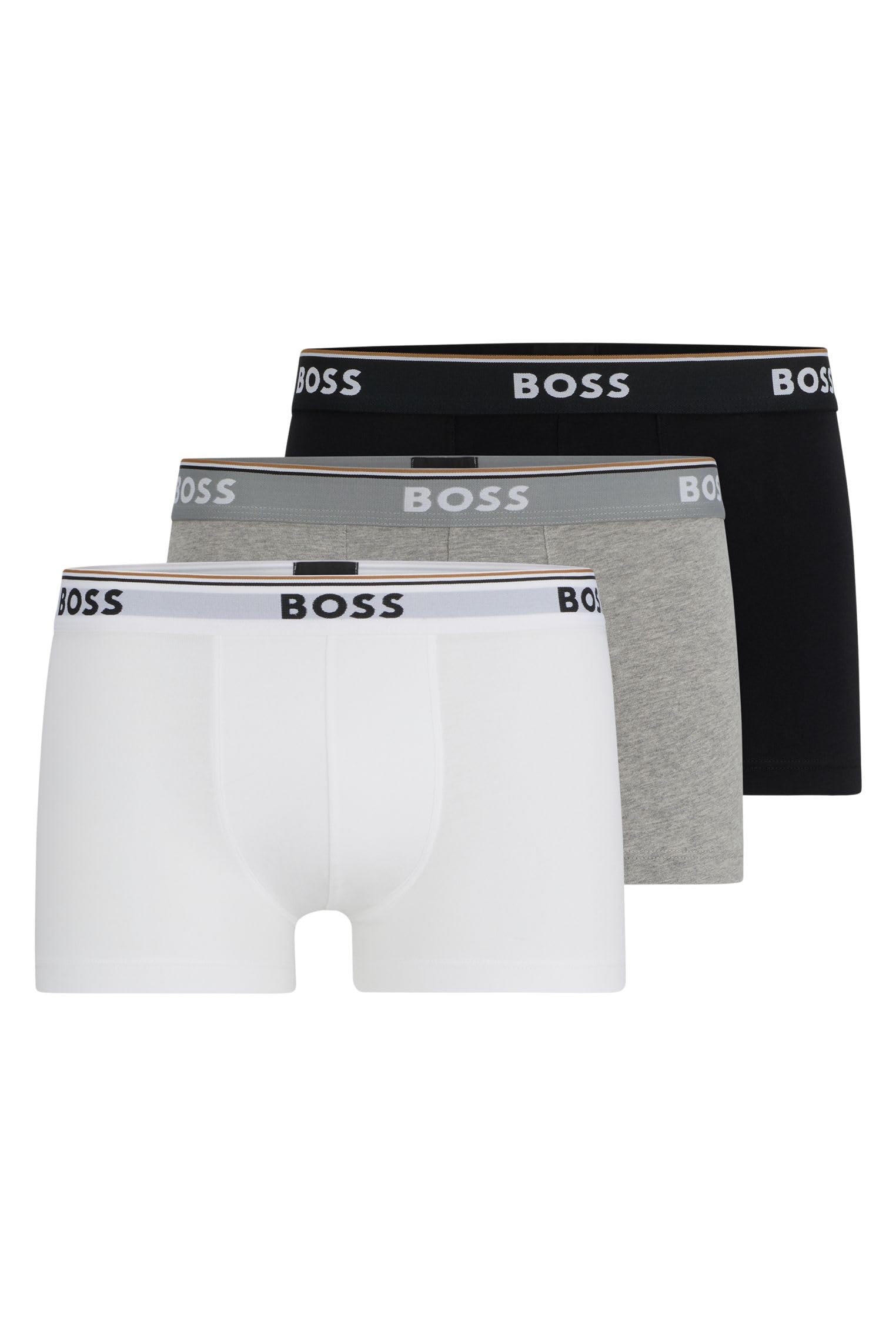 BOSS Hugo Herren Trunk 3p Co/EL Boxershorts, Assorted 999, S 9
