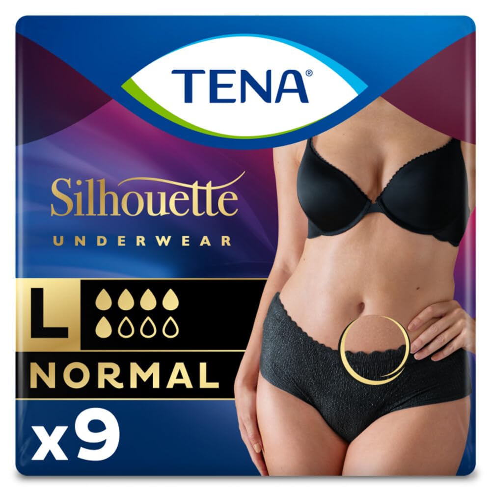 Tena Silhouette Normal Incontinence Pants, Large, Pack Of 9