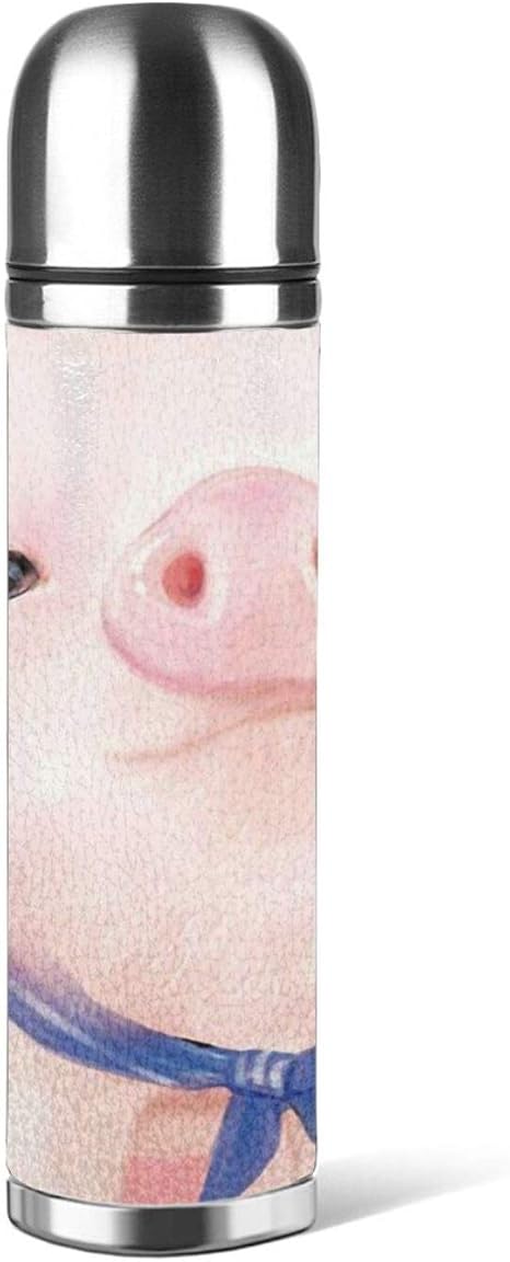 Amazon 可愛いピンク豚 水筒 マグボトル サーモスカップ 500ml 直飲み ステンレス ボトル ボトルコップタイプ 軽量 大容量 真空断熱 ケータイマグ ボトル コップ 付き 水筒 マグボトル オンライン通販