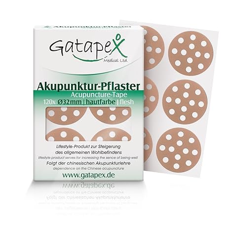 Gatapex Akupunkturpflaster rund 120 Stück 32 mm Hautfarbe