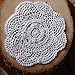 PaperLanternStore.com 8 Inch Round Handmade Cotton Crochet Doilies - White (2 PACK)