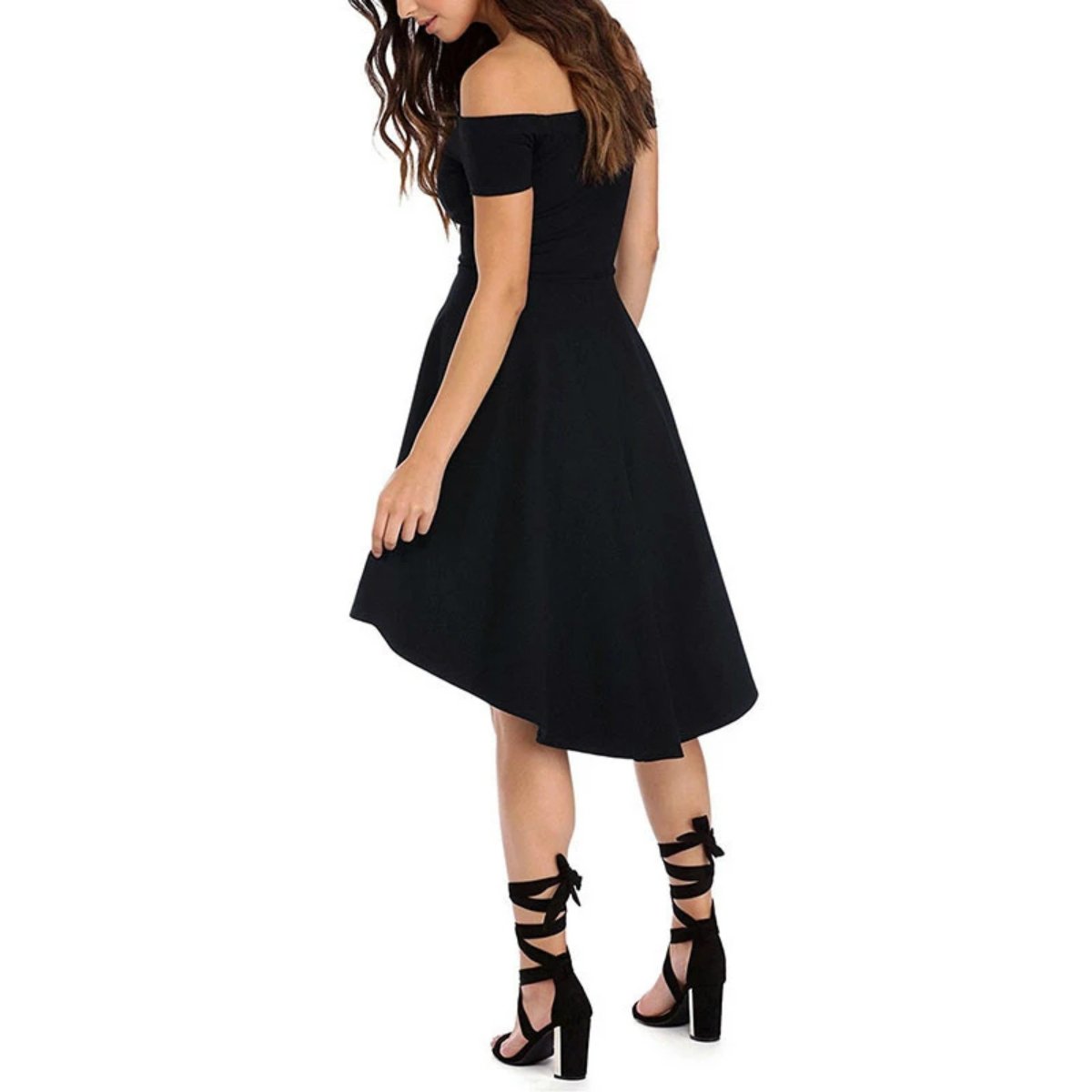 magna off shoulder skater dress (small size)