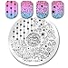 BORN PRETTY 5Pcs Nail Art Stamping Plate New Year Christmas Holiday Celebration Snowflake manicuring Print Template Image Plate