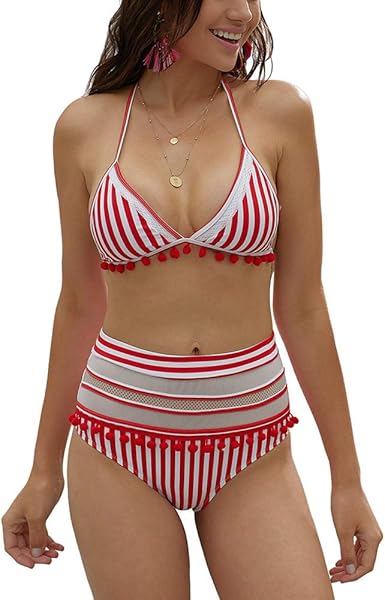 triangle bikini high waisted