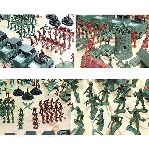 Ocamo 307pcs/lot Military Plastic Soldier Model Toy Army Men Figures Accessories Kit Decor Play Set for Hallows All Saints' Day - Thumbnail 3