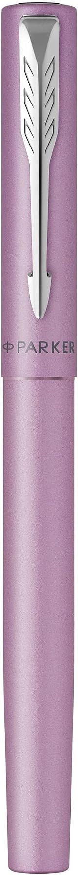 Parker Vector XL Fountain Pen Metallic Lilac Lacquer Brass Medium Nib view 2