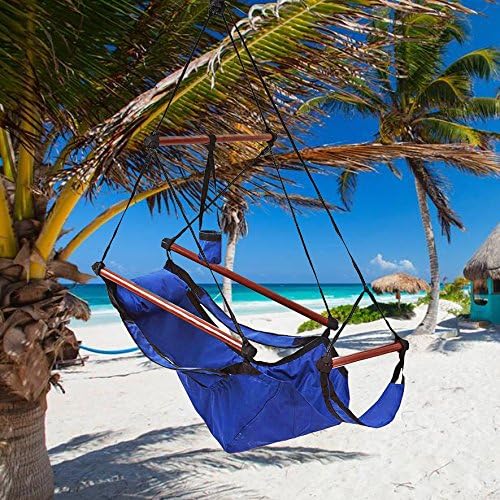 Full Season luxury outdoor hanging hammock chair air hammock with pillow &amp; drink holder &amp;leg support