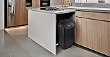Easy Shopping 60L Swing Bin Black with Curved Lid Plastic Dustbin view 4