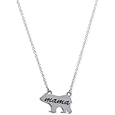 Boma Jewelry Sterling Silver Mama Bear Necklace, 18 Inches