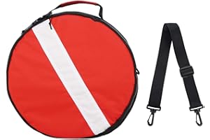 JUSTOOP Scuba Regulator Bag, Diving Regulator Protective Bags with Double Lockable Zippers Carry on Bag for Dive Regulator with Adjustable Shoulder Strap