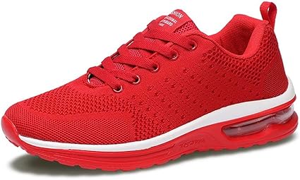 Amazon Co Jp 夏のメンズシューズフライング織エアクッションシューズメンズ衝撃吸収ランニングシューズメンズスポーツシューズ 赤 36 ホーム キッチン