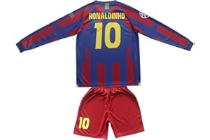 Pitch and Trek Vintage Barcelona Home Long Retro Football Soccer Youth Jersey Shorts Youth Sizes.