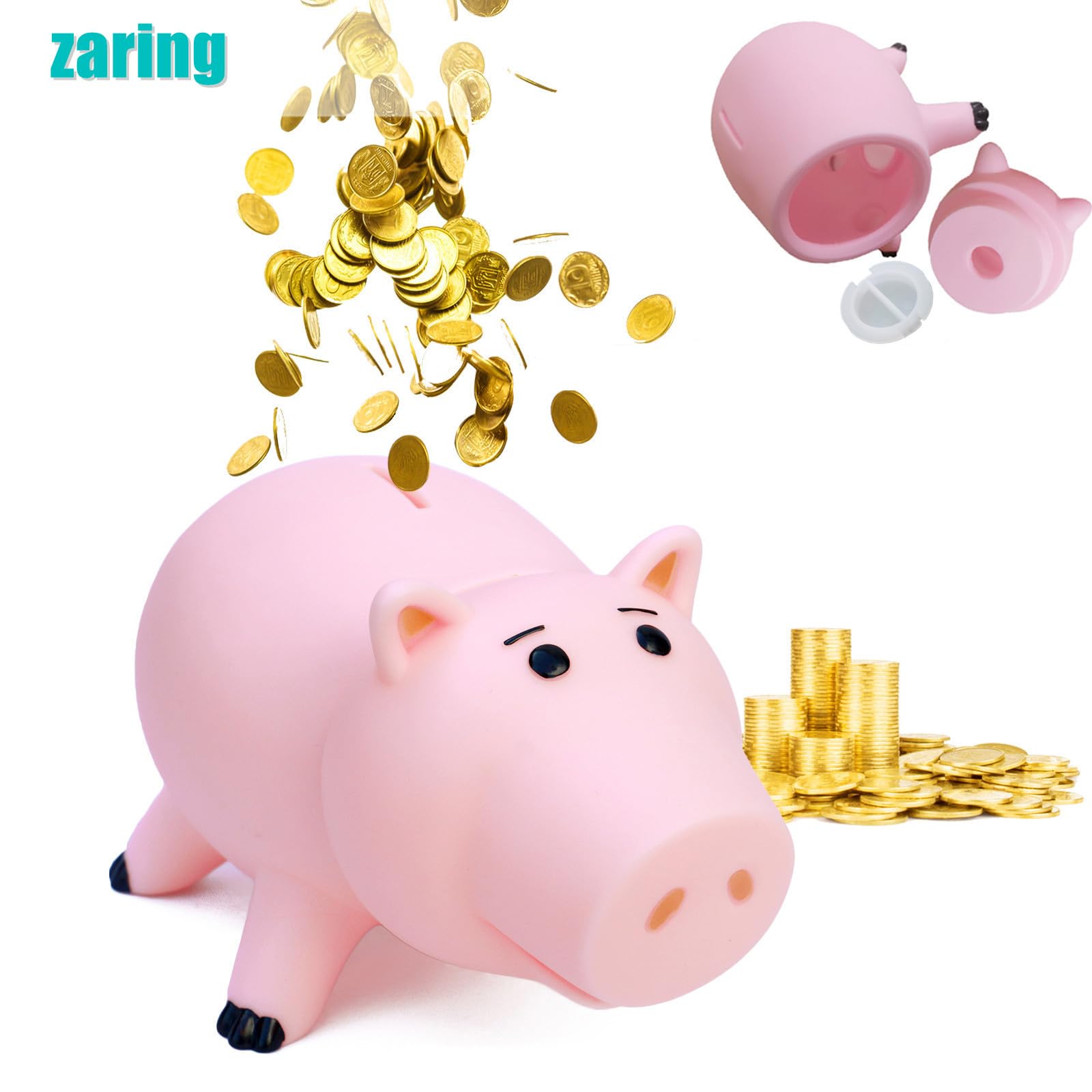 Cute Pink Pig Money Box Plastic Piggy Bank for Kid's Birthday Gift Without Box