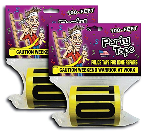 Party Tape 2-Pack - CAUTION WEEKEND WARRIOR AT WORK - 100 Feet!
