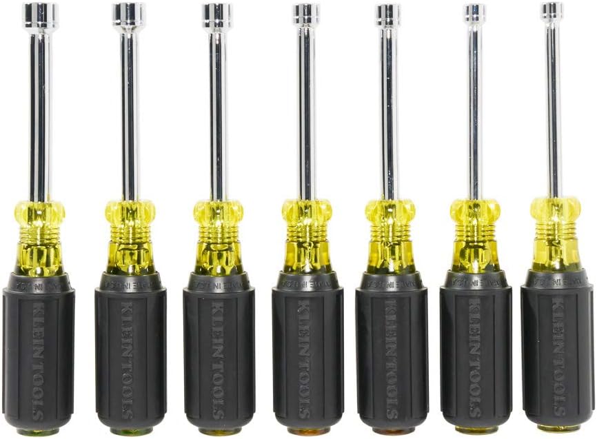 Klein Tools 65160 Metric Nut Driver Set with Hollow, Chrome-Plated 3-Inch Shafts and Cushion-Grip Handles: Home Improvement