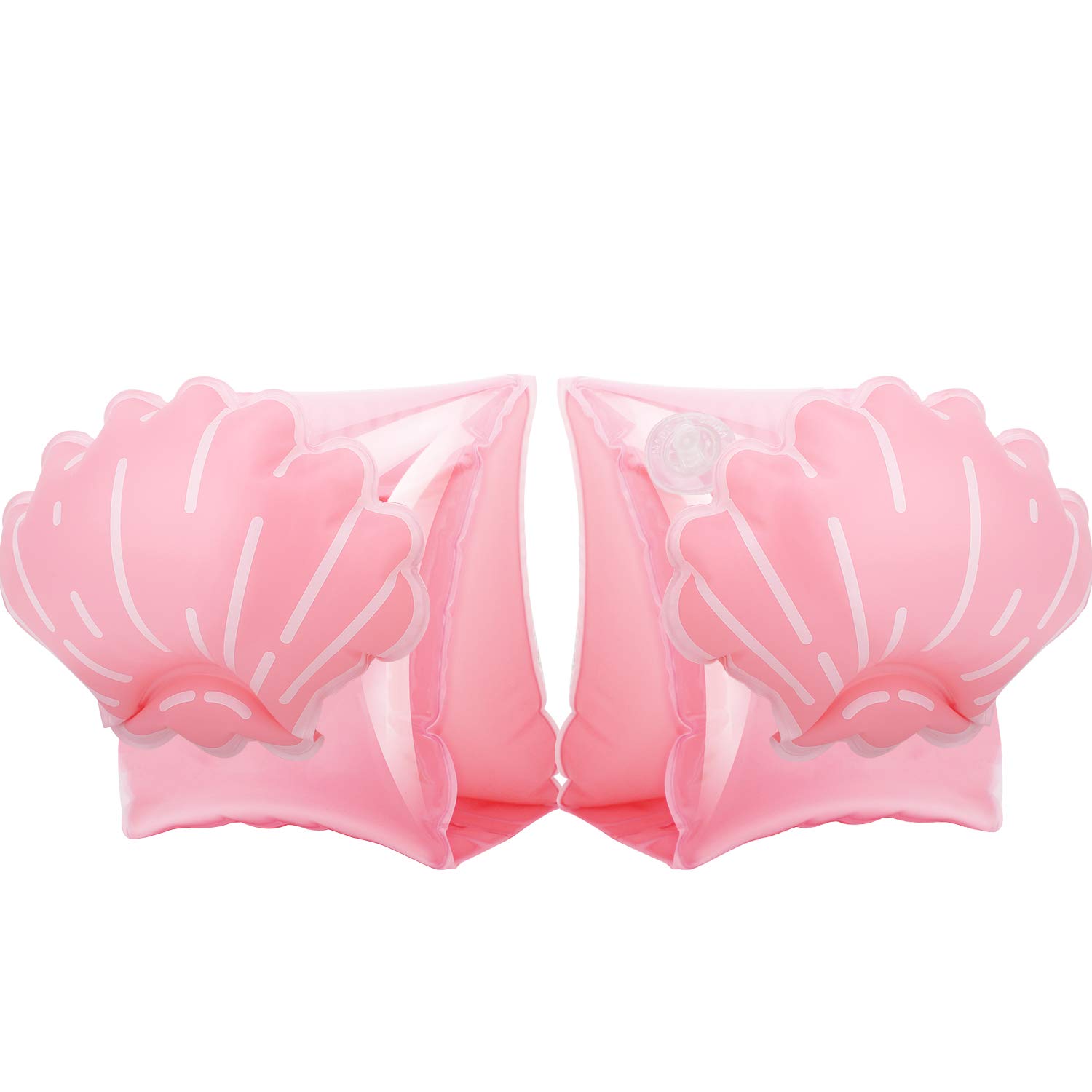 MoKo Arm Bands for Kids, Toddlers Begin to Swim Inflatable Pool Floats Sleeves, Cute Cartoon Swimming Wings Armlets Rings Floaties Tubes, Water Sports Learning Training Aids, Scallop