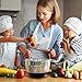 Premium Stainless Steel Mixing Bowls With Non Slip Bottom (Set of 5). Sizes- 8, 5, 3, 1.7, 0.75 QT. For Healthy Meal, Nesting and Stackable . With Special Bonus- Enjoy Decorated Recipe Book. Monka