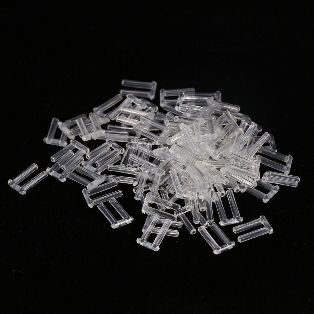 Rimless Frames Sleeves, 100pcs New Clear Plastic Compression Sleeves For Rimless Glasses Fixing