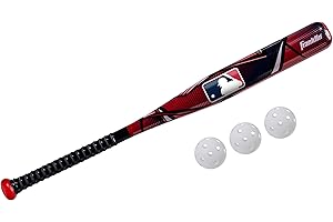 Franklin Sports Kids Plastic Baseball Bat + Balls Set - MLB Slammin' Toy Bat & Ball Set for Kids - Youth 30" Inch Plastic Bas