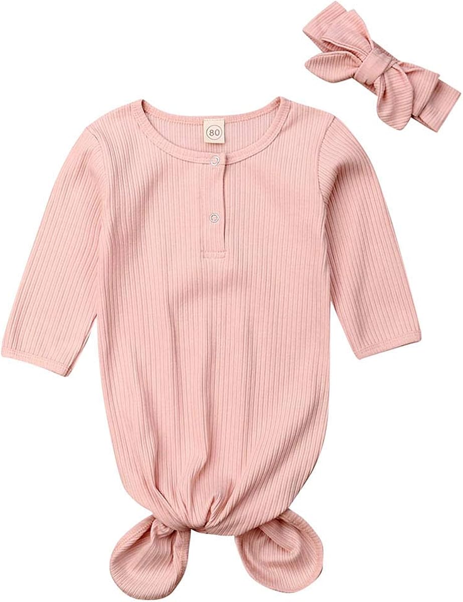 cotton knit nightgowns for newborns