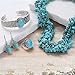 Bling Jewelry Stabilized Turquoise Gemstone Chunky Cluster Bib Chips Statement Multi Strand Statement Necklaces Silver Plated Clasp