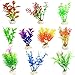 Glendan 10 Pack Artificial Aquarium Plants-Small Size 4 to 4.5 inch Fish Tank Decorations Home Décor Plastic Assorted Color