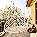 Karriw Hammock Chair Macrame Swing,Cotton Hanging Macrame Hammock Swing Chair Ideal for Indoor, Outdoor, Home,Bedroom, Patio, Deck, Yard, Garden (Beige)