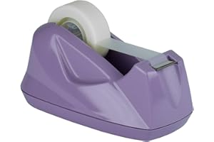 Acrimet Premium Desktop Tape Dispenser, Plastic, Non-Skid Base (Heavy Duty) (Purple Color)