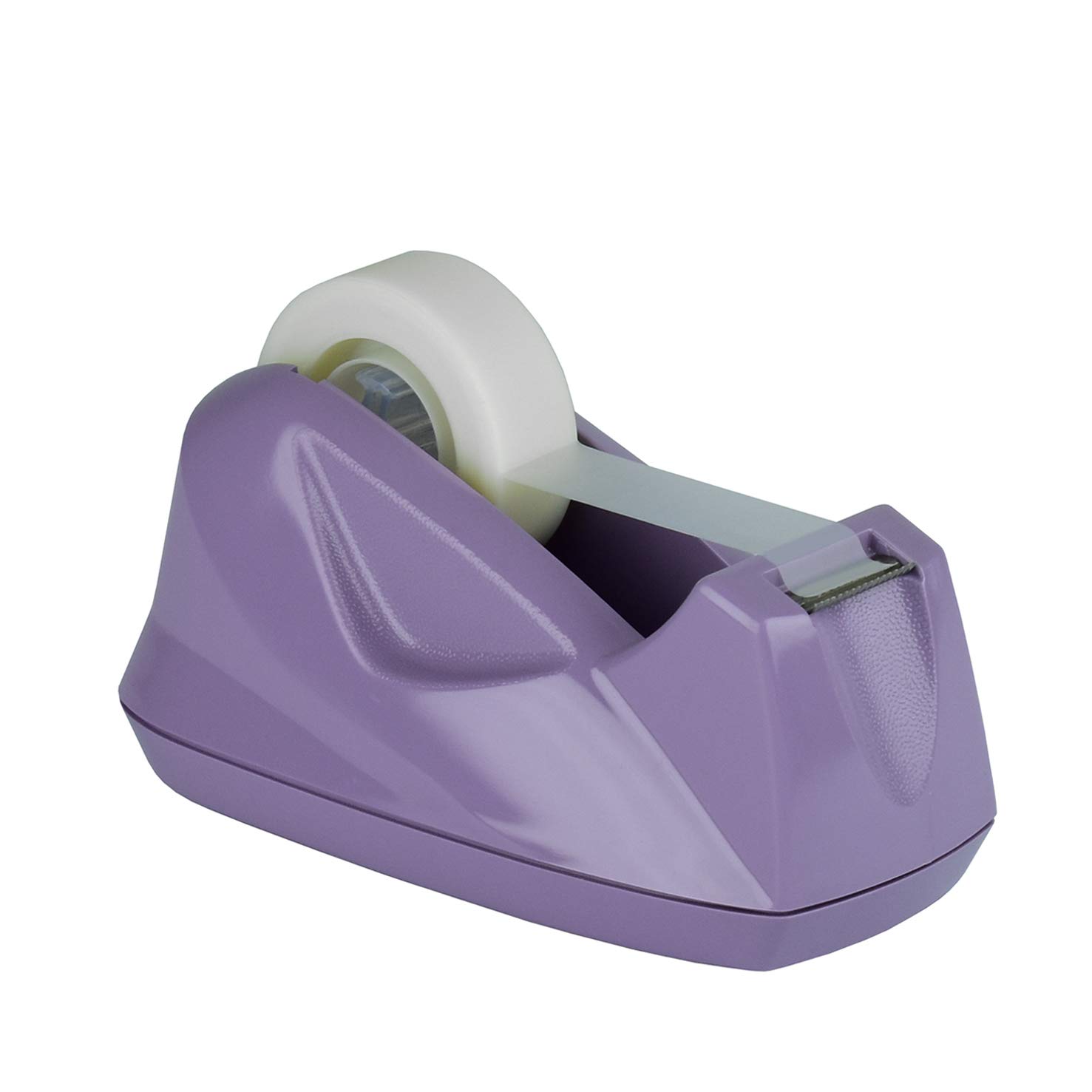 Acrimet Premium Desktop Tape Dispenser, Plastic, Non-Skid Base (Heavy Duty) (Purple Color)